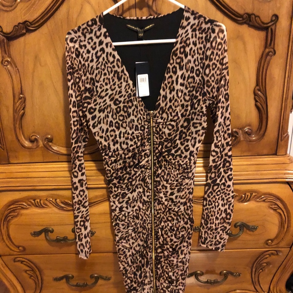 NWT GUESS leopard dress size Large